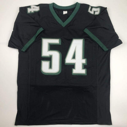Autographed/Signed Jeremiah Trotter Philadelphia Black Football Jersey JSA COA