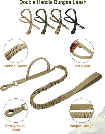 Dog collar+leash set Military-Style Tactical Nylon Collar for Large dogs