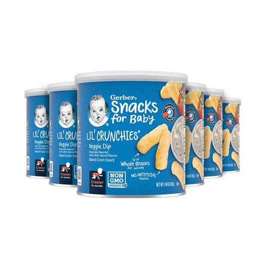 Gerber Snacks for Baby Lil Crunchies, Garden Tomato, 1.48 Ounce (Pack of 6)