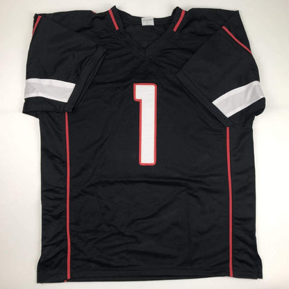 Autographed/Signed Kyler Murray Arizona Black Football Jersey Beckett BAS COA