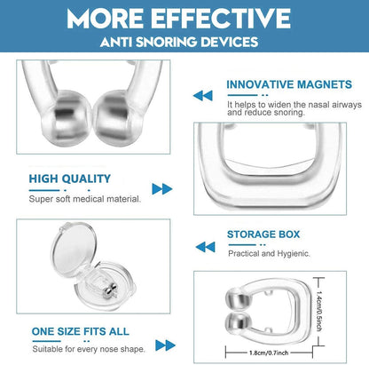 Snore Stopper, Anti Snoring Devices (8 Pack), Silicone Magnetic Stop Snoring Solution, Comfortable & Professional Anti Snoring Nose Clip for Men and Women