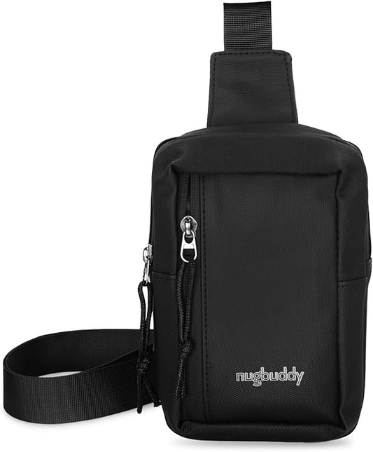 Smell Proof Bag, Crossbody Stash Container, Discreet Herb Storage Accessory, Carbon Lined Mini Sling Bag, Small Travel Pouch, Minimalist Essentials, Black Backpack