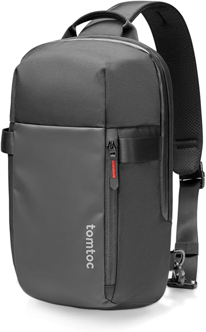 tomtoc Sling Bag Crossbody Backpack EDC Daypack for Men Women Minimalist Chest Shoulder bag for 2024 New 14" MacBook Pro M4, 13" MacBook Air/Pro, 11" iPad Air/Pro, Daily Use, Work, Travel- S Size