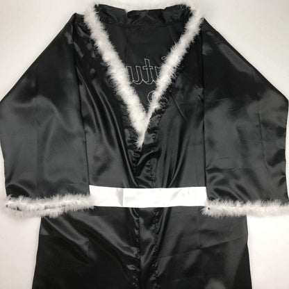 Autographed/Signed Ric Flair Nature Boy Black WWE Replica Wrestling Robe JSA COA Auto