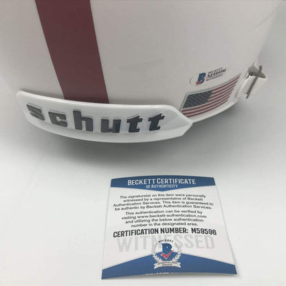 Autographed/Signed Nick Saban Alabama Crimson Tide Alternate Full Size FS F/S Replica College Football Helmet JSA COA