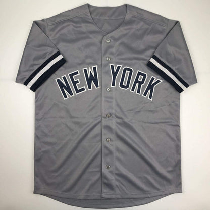 Autographed/Signed Andy Pettitte New York Grey Baseball Jersey JSA COA Holo Only