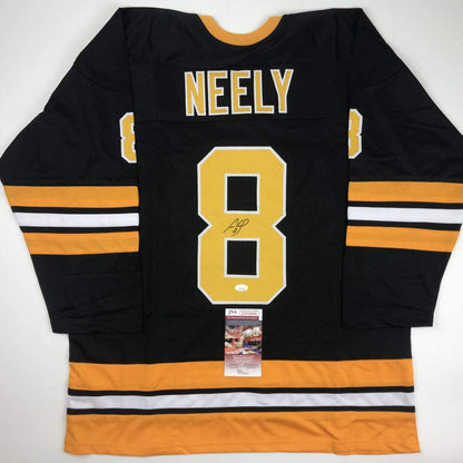 Autographed/Signed Cam Neely Boston Black Hockey Jersey JSA COA
