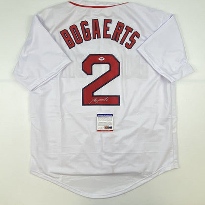 Autographed/Signed Xander Bogaerts Boston White Baseball Jersey PSA/DNA COA