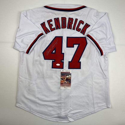 Autographed/Signed Howie Kendrick Washington White Baseball Jersey JSA COA