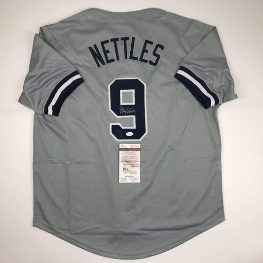 Autographed/Signed Graig Nettles New York Grey Baseball Jersey JSA COA