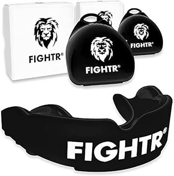 FIGHTRå¨ Premium Mouth Guard - for Excellent Breathing & Easy to fit | Sports Mouth Guard for Boxing, MMA, Football, Lacrosse, Hockey and Other Sports | incl. hygienic Box