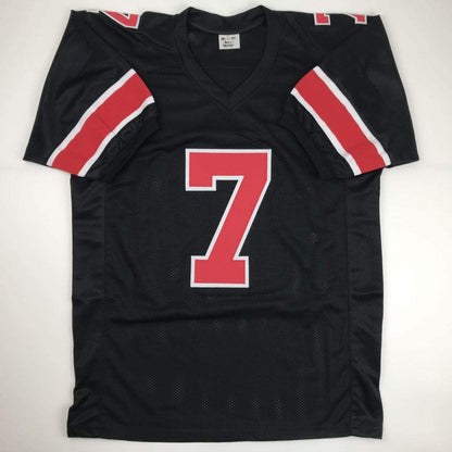 Autographed/Signed Dwayne Haskins Jr. Ohio State Black College Football Jersey JSA COA
