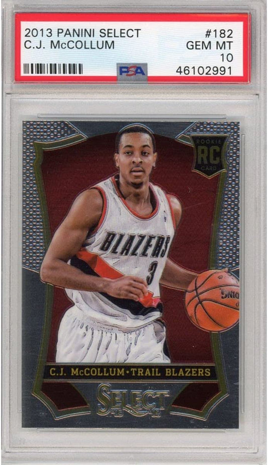 Graded 2013-14 Panini Select CJ C.J. McCollum #182 Rookie RC Basketball Card PSA 10 Gem Mint