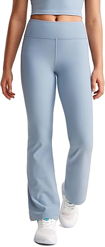 CRZ YOGA Girls Thermal Fleece Lined Flare Leggings Winter Warm Water Resistant Kids Bell Bottoms High Waist Pants Lounge Yoga