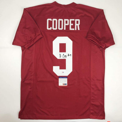 Autographed/Signed Amari Cooper Alabama Red College Football Jersey PSA/DNA COA