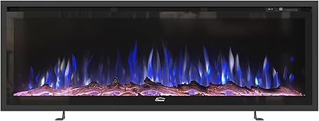 50in Electric Fireplace Luxury Fire Places Electric Fireplace Inserts Electric Fireplace Heater Fireplace Decor Fireplace Heater with Timer, Remote Control, Adjustable Flame Color