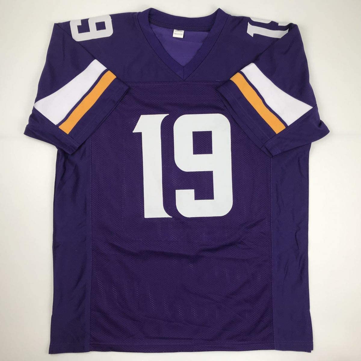 Autographed/Signed Adam Thielen Minnesota Purple Football Jersey Beckett BAS COA