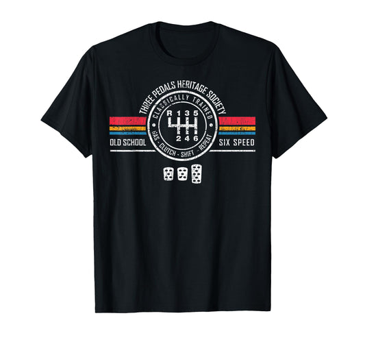 Three Pedals Heritage Society Old T-Shirt - Streetwear Style for Adults