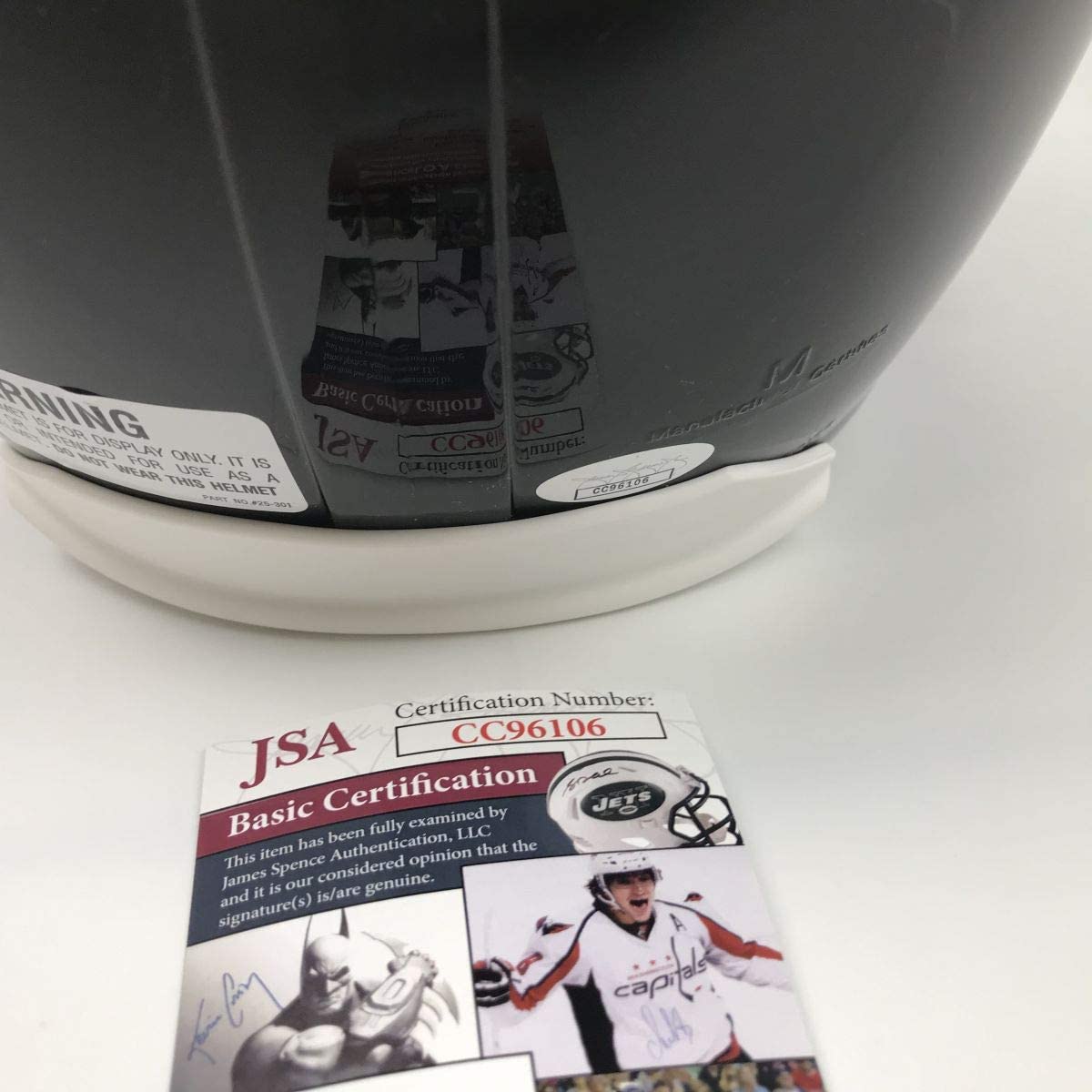 Autographed/Signed Ray Lewis Baltimore Ravens Full Size FS F/S Replica Football Helmet JSA COA