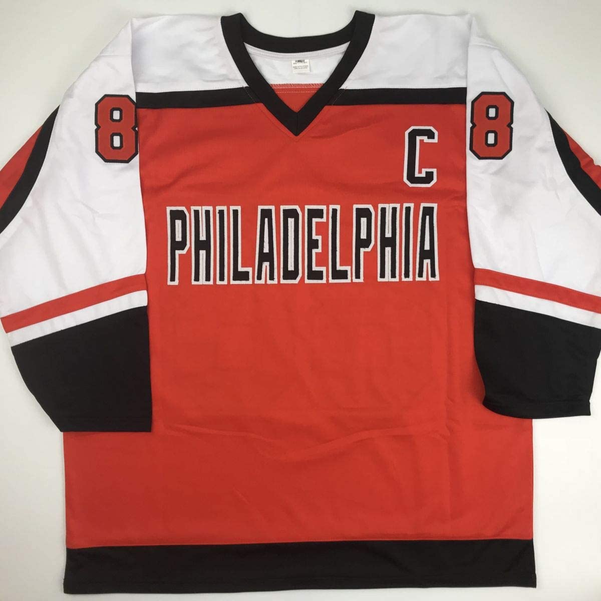 Autographed/Signed Eric Lindros HOF 16 Philadelphia Orange Hockey Jersey JSA COA