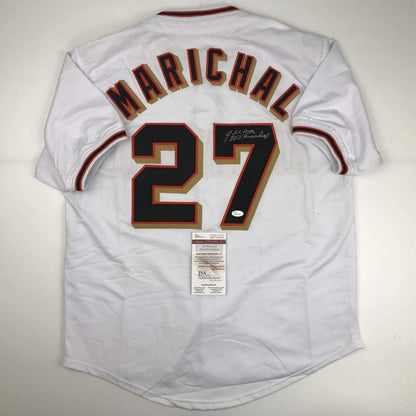 Autographed/Signed Juan Marichal San Francisco White Baseball Jersey JSA COA