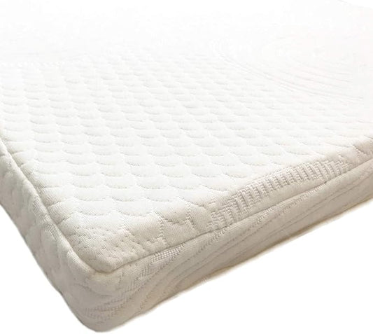 6" Natural Latex Mattress Topper with Premium Organic Cotton Cover (Queen, Medium)