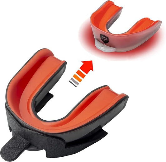 ThermoPact MouthShield Sports Mouth Guard - Ultimate Impact Protection with D3Oå¨ - Detects Overheating with Color Change Tech - Football Hockey Lacrosse & Combat - Dentist Designed - Made in The USA