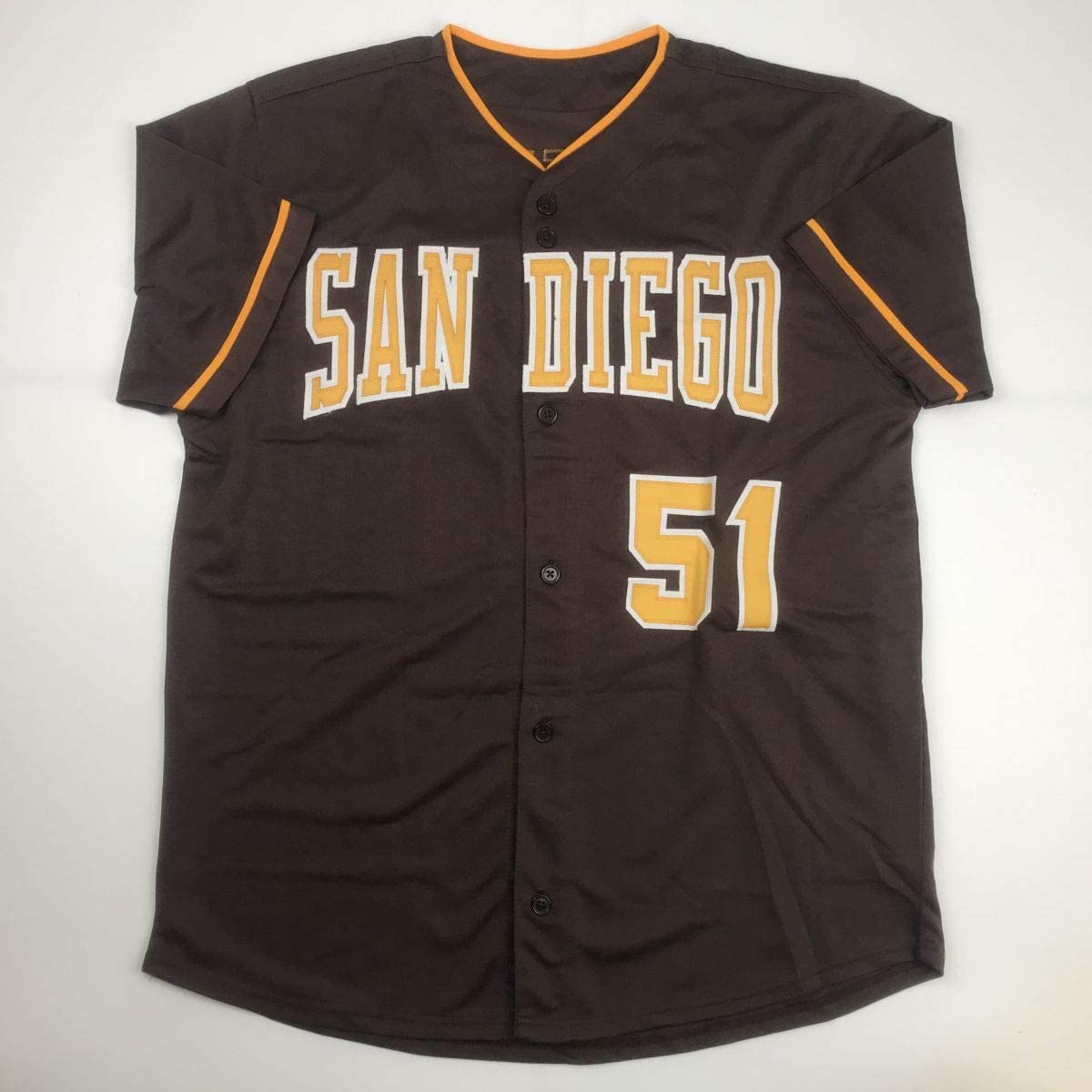 Autographed/Signed Trevor Hoffman HOF 18 San Diego Brown Baseball Jersey JSA COA