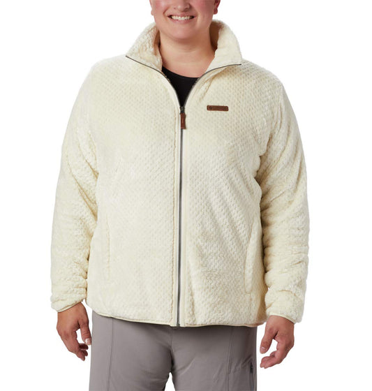 Columbia Women's Fire Side II Sherpa Full Zip, Chalk, Small
