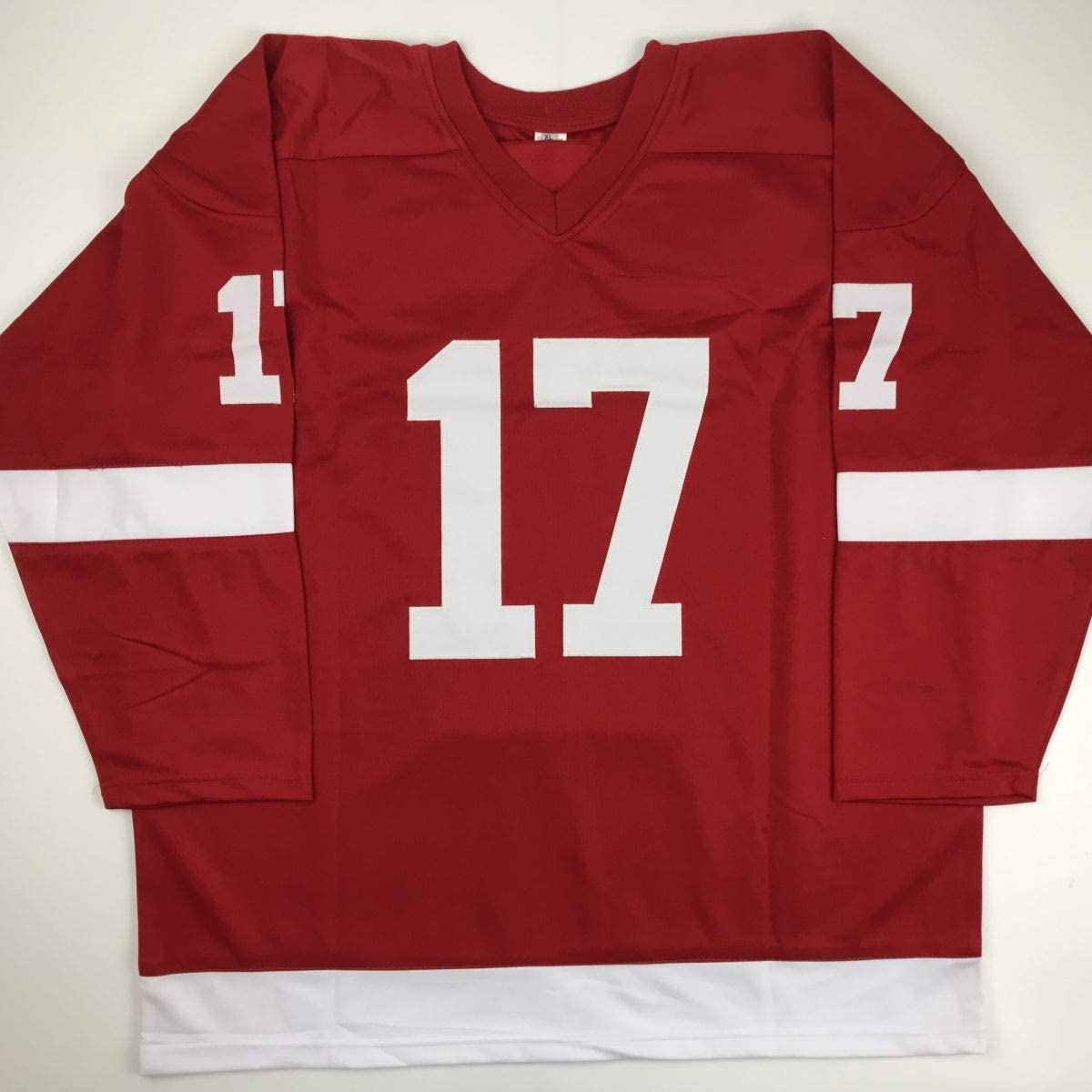 Autographed/Signed Brett Hull HOF 2009 Detroit Red Hockey Jersey Beckett BAS COA