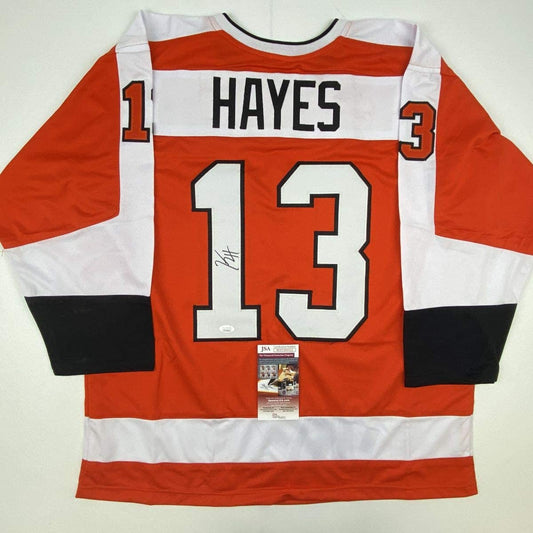 Autographed/Signed Kevin Hayes Philadelphia Orange Hockey Jersey JSA COA