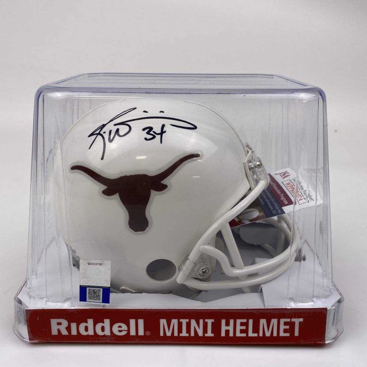 Autographed/Signed Ricky Williams Texas Longhorns College Football Mini Helmet JSA COA