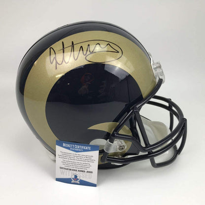 Autographed/Signed Todd Gurley II Los Angeles LA Rams Full Size FS F/S Replica Football Helmet Beckett BAS COA
