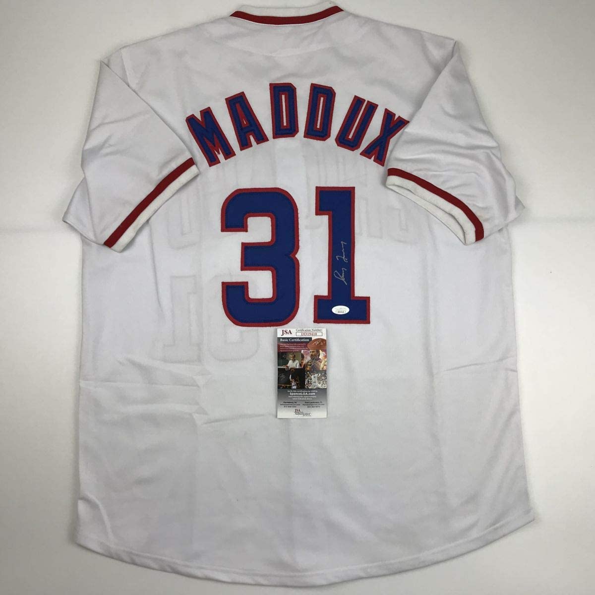 Autographed/Signed Greg Maddux Chicago White Baseball Jersey JSA COA