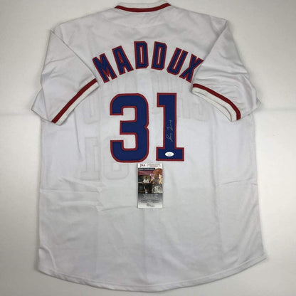 Autographed/Signed Greg Maddux Chicago White Baseball Jersey JSA COA