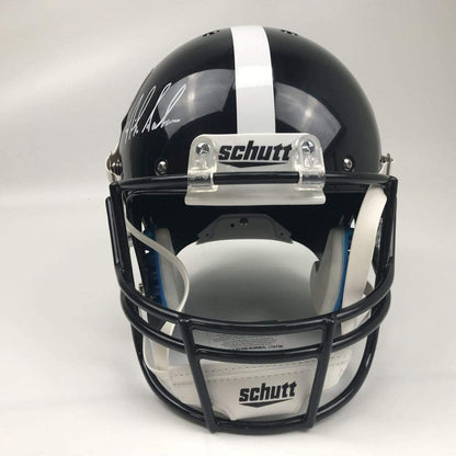 Autographed/Signed Nick Saban Alabama Crimson Tide Black Elephant Full Size FS F/S Replica College Football Helmet JSA COA