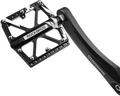 ROCKBROS Large Size Mountain Bicycle Aluminium Alloy Pedals-BLACK