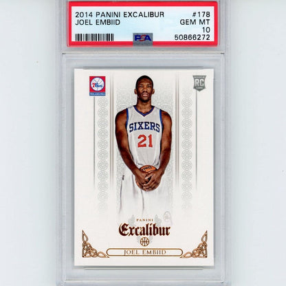 Graded 2014-15 Panini Excalibur Joel Embiid #178 Rookie RC Basketball Card PSA 10 Gem Mint