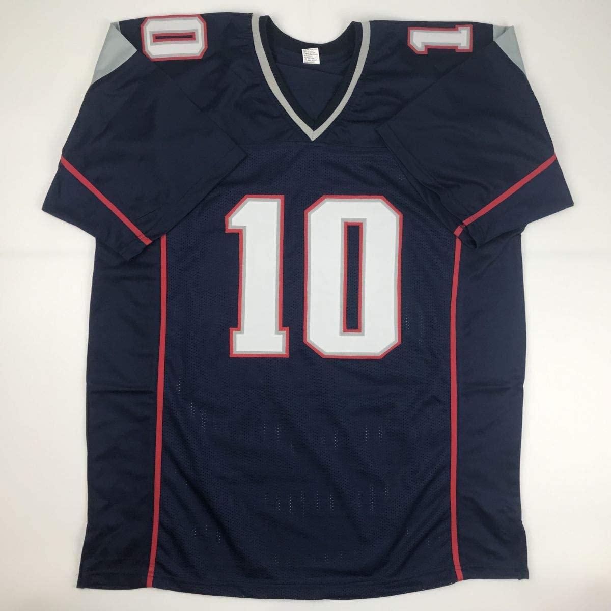 Autographed/Signed Josh Gordon New England Blue Football Jersey JSA COA