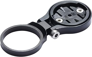 Adjustable Bicycle Stem Computer Mount for Garmin Edge 25 130 200 500 510 520 800 810 820 1000 1030 (Black)