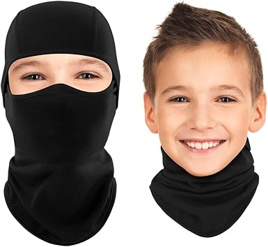 Ameceres Kids Balaclava Ski Mask Cold Weather Windproof Tactical Face Mask Winter for Skiing Snowboarding Cycling
