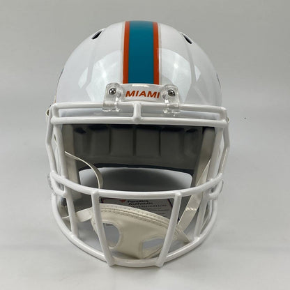 Autographed/Signed Jaylen Waddle Miami Dolphins Full Size FS F/S Replica Football Helmet Fanatics COA