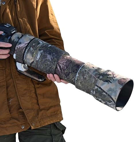 ROLANPRO Waterproof Lens Cover for Canon RF 200-800mm F6.3-9 is USM Camouflage Rain Cover-#34 Green Jungle Camo Waterproof