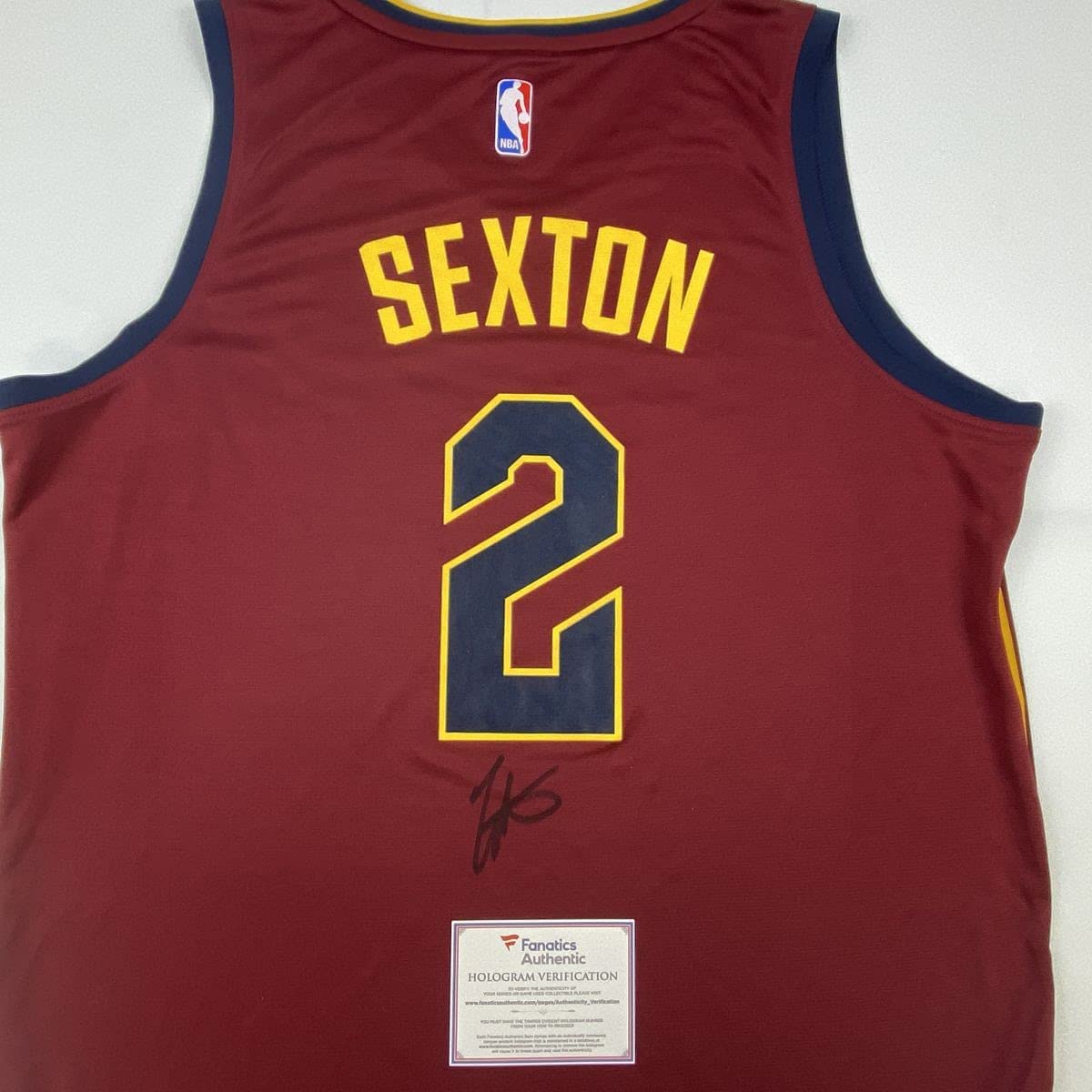 Autographed/Signed Collin Sexton Cleveland Cavaliers Red Basketball Jersey Fanatics COA