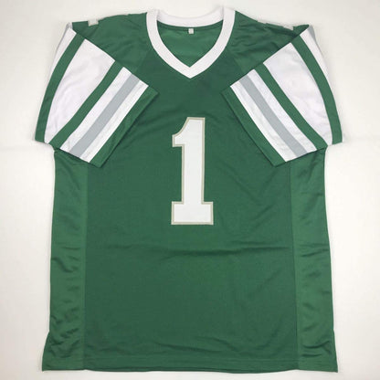 Autographed/Signed Dick Vermeil Philadelphia Green Football Jersey JSA COA