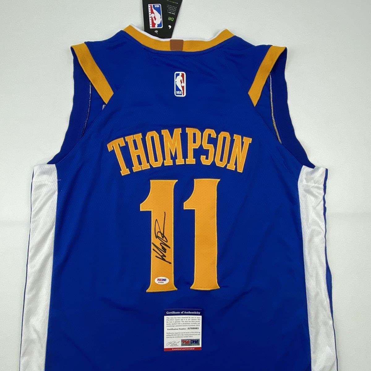 Autographed/Signed Klay Thompson Golden State Blue Basketball Jersey PSA/DNA COA