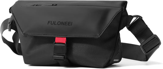 Messenger Bag for Men, Small Crossbody Bag Sling Bag for Women or Men, Casual Shoulder Bag for College Travel Work Daily, Black