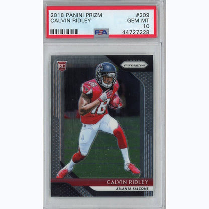 Graded 2018 Panini Prizm Calvin Ridley #209 Rookie RC Football Card PSA 10 Gem Mint