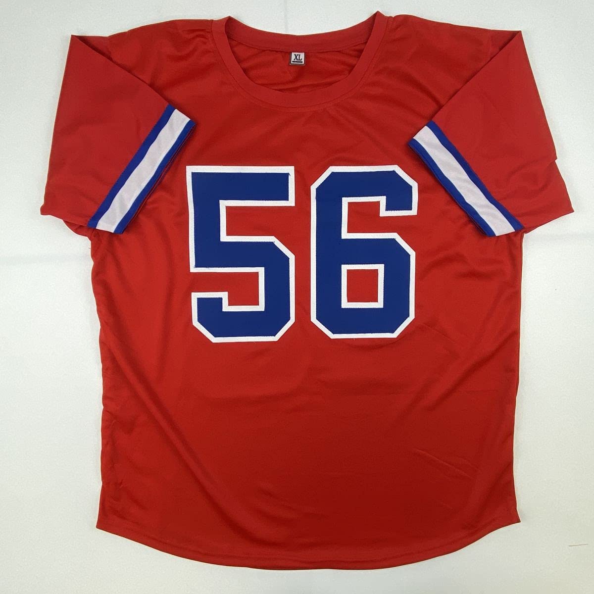 Autographed/Signed Lawrence Taylor New York Red Football Jersey JSA COA