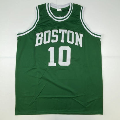 Autographed/Signed Jo Jo JoJo White Boston Green Basketball Jersey JSA COA